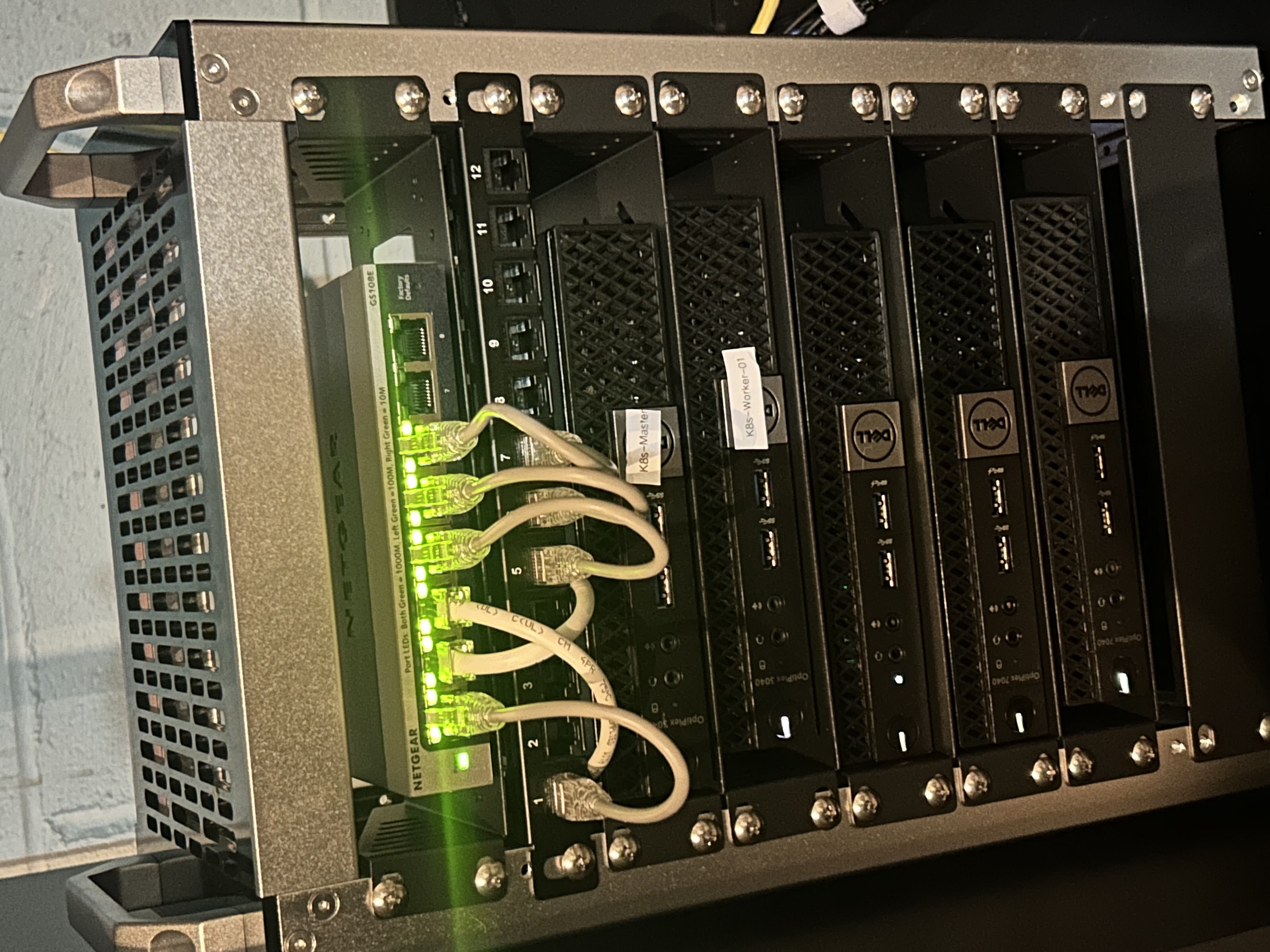 6-Node K3s Homelab Rack (Alternate Angle)